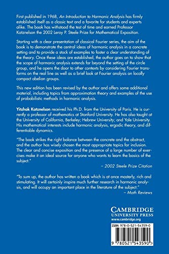 An Introduction to Harmonic Analysis (Cambridge Mathematical Library)