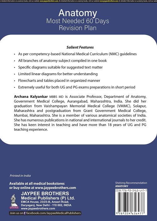 ANATOMY MOST NEEDED (60 DAYS REVISION PLAN)