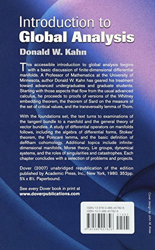 Introduction to Global Analysis (Dover Books on Mathematics) - Retail Maharaj
