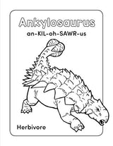 Dinosaur Book for Kids: Coloring Fun and Awesome Facts