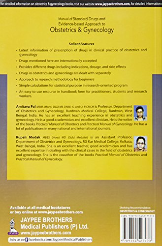 MANUAL OF STANDARD DRUGS AND EVIDENCE-BASED APPROACH TO OBSTETRICS & GYNECOLOGY