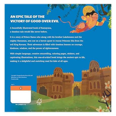 Ramayana for Kids: Illustrated Indian Mythology Storybook For Children I Timeless Epic I Includes Coloring and Sticker Pages I Bedtime Stories I Ages 5+ [Select Learning] - Retail Maharaj