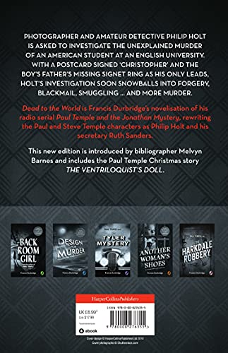 Dead to the World: Based on Paul Temple and the Jonathan Mystery - Retail Maharaj