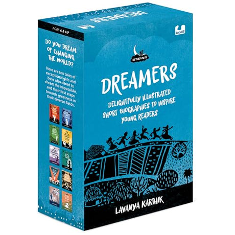 Dreamers: Delightfully Illustrated Short Biographies to Inspire Young Readers | Boxset of ten inspirational Indian men and women who changed the world | Perfect for 7+ years - Retail Maharaj