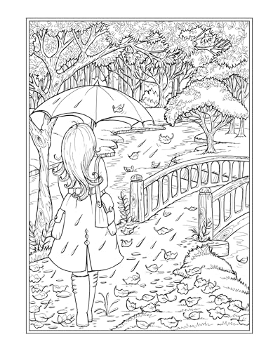 Creative Haven Autumn Charm Coloring Book