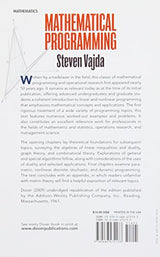 MATHEMATICAL PROGRAMMING