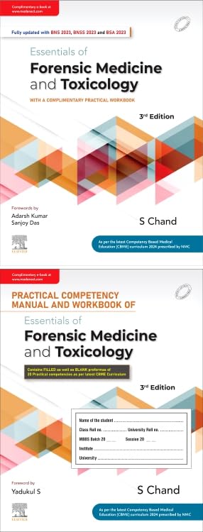 ESSENTIALS OF FORENSTIC MEDICINE AND TOXICOLOGY WITH PRACTICAL COMPETENCY OF MANUAL AND WORKBOOK 3ED (PB 2025)