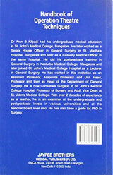 HANDBOOK OF OPERATION THEATRE TECHNIQUE