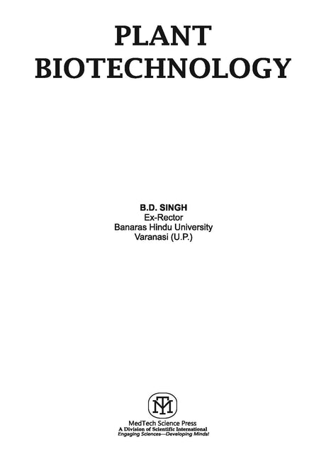 PLANT BIOTECHNOLOGY, 4TH EDITION - Retail Maharaj