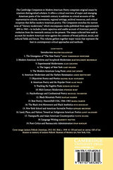 The Cambridge Companion to Modern American Poetry - Retail Maharaj