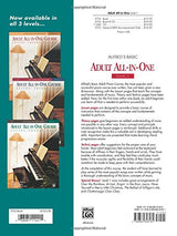 Alfred's Basic Adult All-In-One Course, Bk 1: Lesson * Theory * Technic, Comb Bound Book - Retail Maharaj