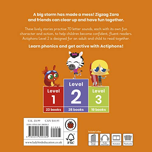 Actiphons Level 2 Book 6 Zigzag Zara: Learn phonics and get active with Actiphons!