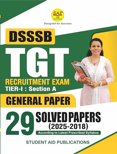 DSSSB TGT Tier 1 Section A General Paper 29 Solved Papers 2025-2018 (For TGT, PGT, PRT and Other Posts) Based on Latest Prescribed Syllabus - Retail Maharaj