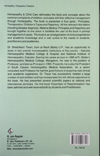 Homoeopathy & Child Care: Principles, Therapeutics, Children's Type, Repertory: 1 - Retail Maharaj