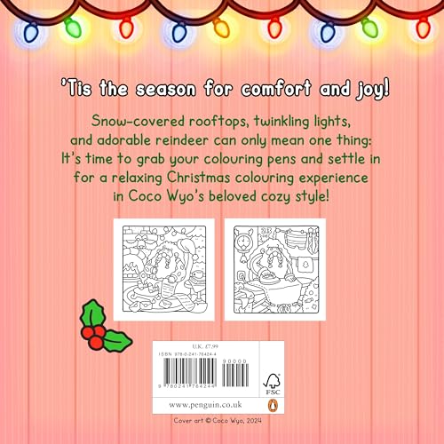 Cozy Christmas: The Cute and Relaxing Festive Colouring Book for Kids and Adults (Coco Wyo)