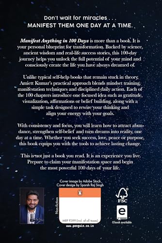 Manifest Anything in 100 Days: Manifestation & Law of Attraction Self-Help Book | 100-Day Challenge for Mindset, Abundance, Confidence & Goal Achievement - Retail Maharaj