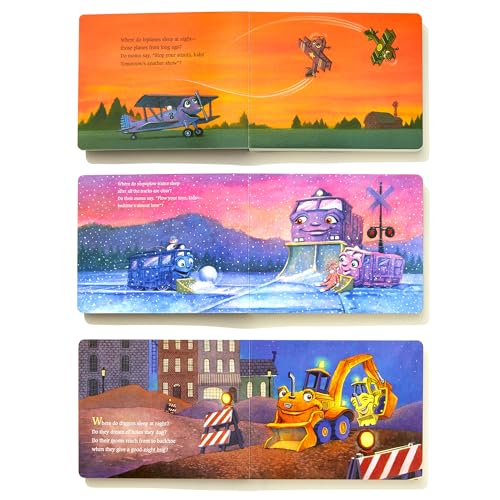Where Do Diggers, Trains, and Planes Sleep at Night? Board Book Boxed Set (Where Do...Series)