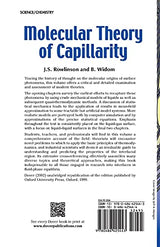 Molecular Theory of Capillarity (Dover Books on Chemistry)
