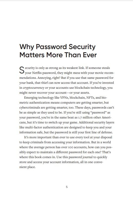 A-Z Password Book: Individual Letter Tabs to Quickly Access Login Information