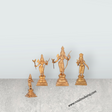 Ramar Murti Set - 5 x 2.5 Inches | Panchaloha Statue / Ram Sita Laxman Hanuman / Ram Darbar Statue For Pooja - Retail Maharaj