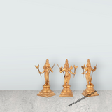 Ramar Murti Set - 5 x 2.5 Inches | Panchaloha Statue / Ram Sita Laxman Hanuman / Ram Darbar Statue For Pooja - Retail Maharaj
