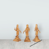 Ramar Murti Set - 5 x 2.5 Inches | Panchaloha Statue / Ram Sita Laxman Hanuman / Ram Darbar Statue For Pooja - Retail Maharaj