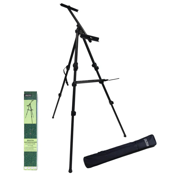 Retail Maharaj Artists Bristol Watercolour Folding Metal Painting Easel – Holds Canvases up to 52” - Retail Maharaj