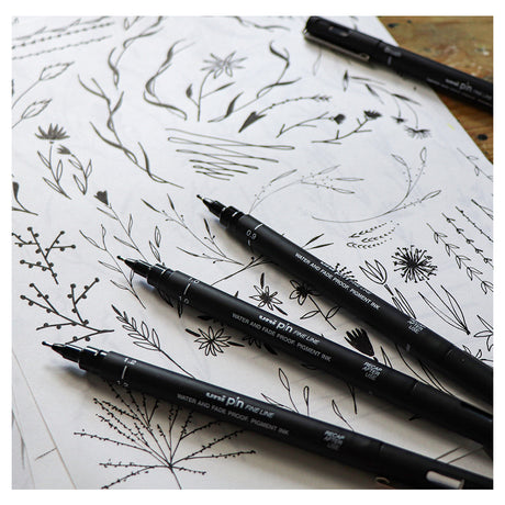 Uni Pin Fineliner Black Drawing Pen for Art and Technical Sketching - Retail Maharaj