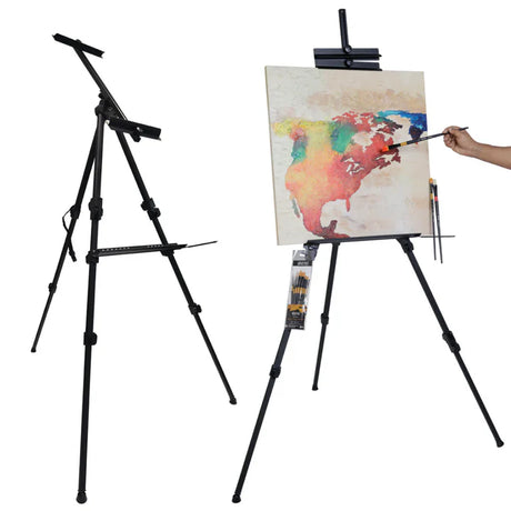 Retail Maharaj Artists Bristol Watercolour Folding Metal Painting Easel – Holds Canvases up to 52” - Retail Maharaj