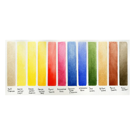 Daniel Smith 12 Color Hand Poured Watercolor Half Pan Set with Metal Box - Retail Maharaj