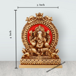 Ganesh Murti With Arch - 4 x 3 Inches | Resin Ganpati Murti Sitting On Sinhasan for Pooja - Retail Maharaj