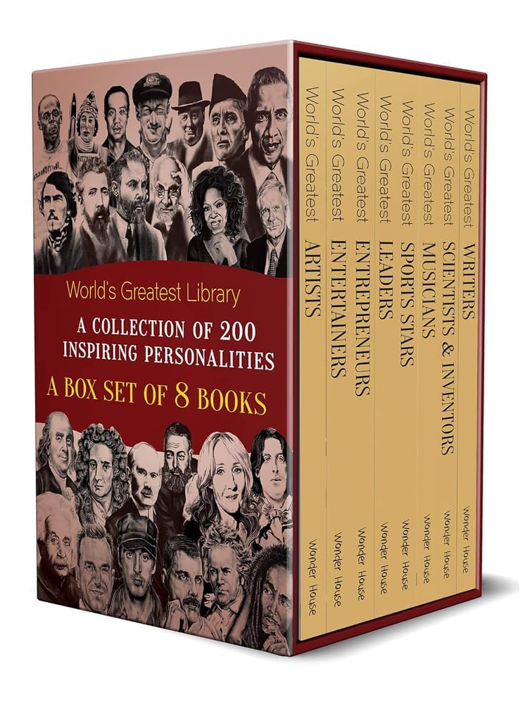 World's Greatest Library : A Collection of 200 Inspiring Personalities (Box Set of 8 Biographies) - Retail Maharaj