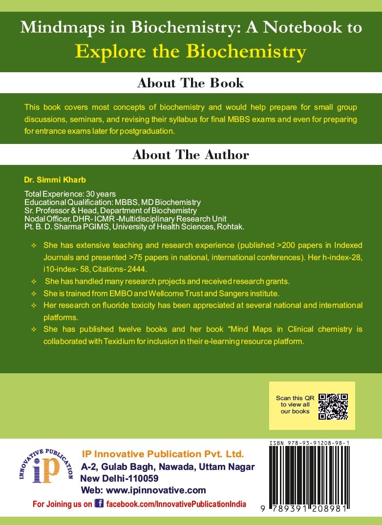 Mindmaps in Biochemistry: A Notebook to Explore The Biochemistry - Retail Maharaj