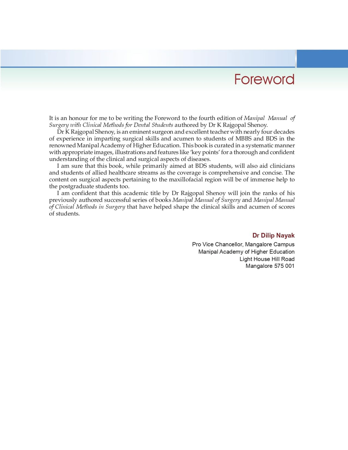 Manipal Manual Of Surgery With Clinical Methods For Dental Students 4Ed (Pb 2022)