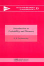 INTRODUCTION TO PROBABILITY AND MEASURE (TEXTS AND READINGS IN MATHEMATICS, VOLUME 33) - Retail Maharaj
