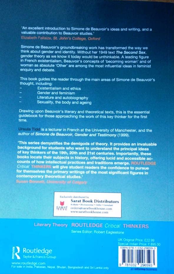 Simone De Beauvoir [Paperback] Ursula Tidd - Retail Maharaj