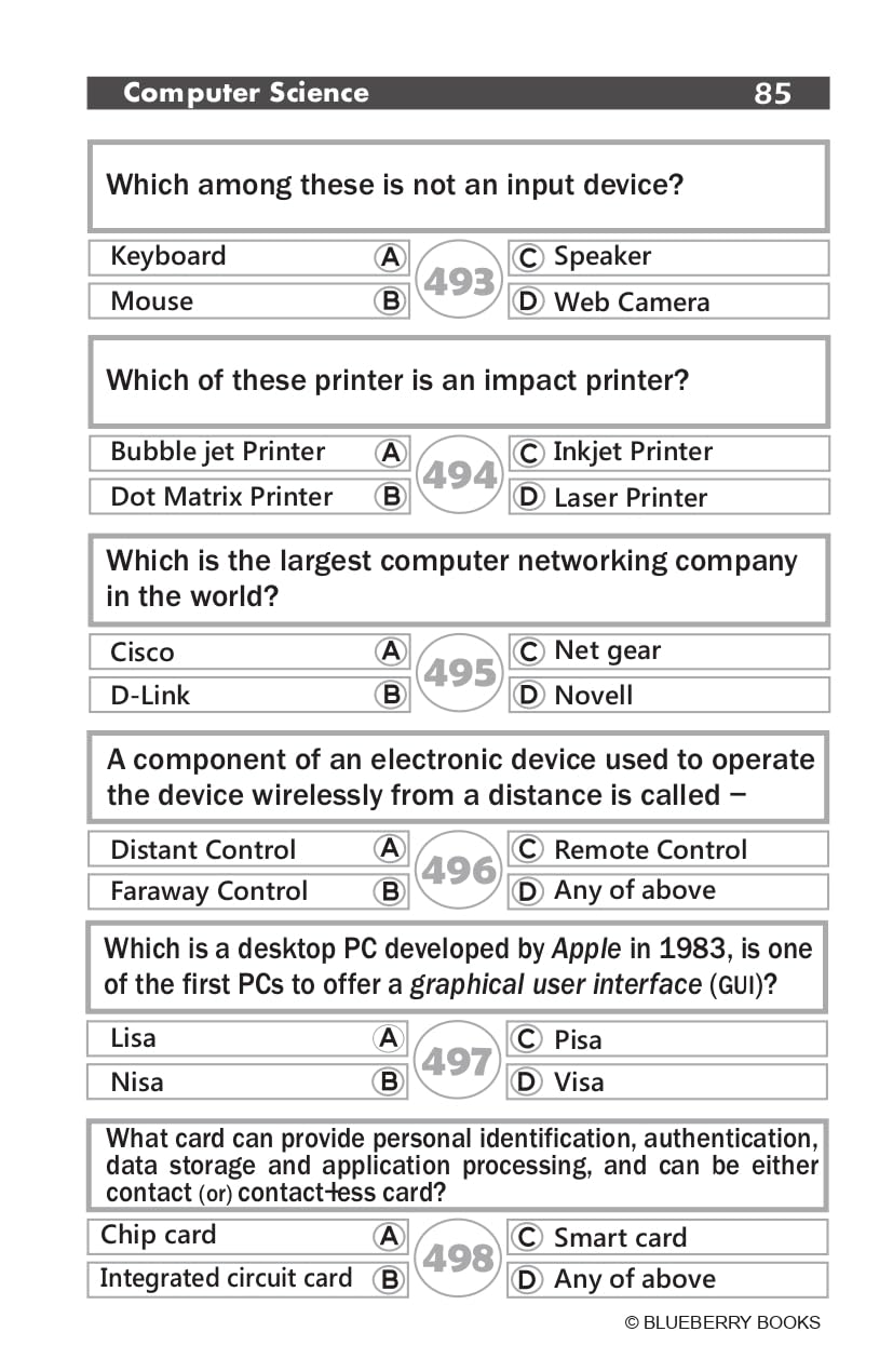 Quiz Book - Mathematics & Computers - Retail Maharaj