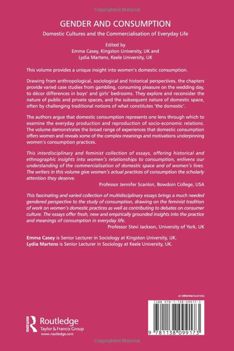 Gender and Consumption: Domestic Cultures and the Commercialisation of Everyday Life - Retail Maharaj
