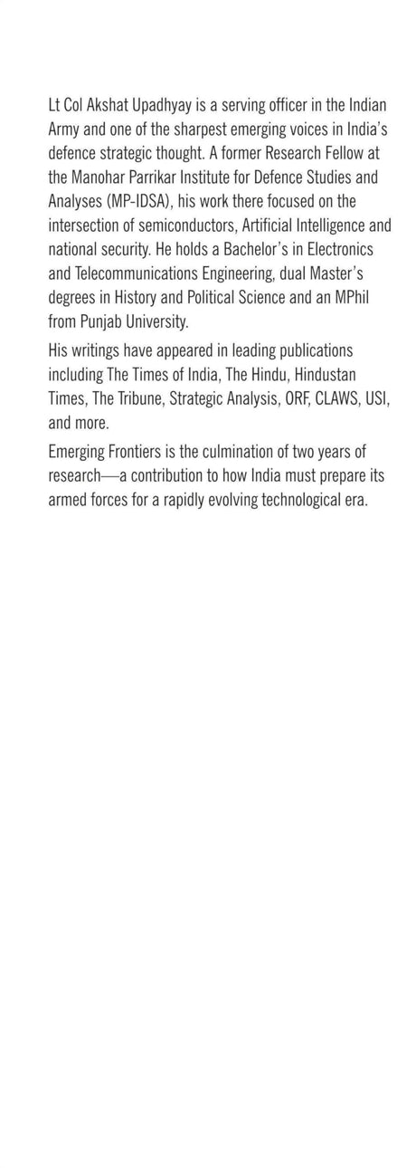 Emerging Frontiers: Technology Absorption in the Indian Army - Retail Maharaj