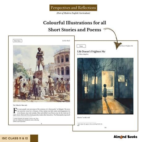 Almond Books ISC Modern English Literature Textbook – Perspectives (Short Stories) and Reflections (Poems) for Class 11 & 12 | Latest ISC English Syllabus 2027 - Retail Maharaj