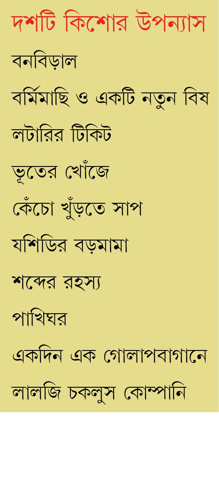 Doshti Kishore Upanyas | Bengali Novels for Teenagers | Bangla Uponyas Sankalan