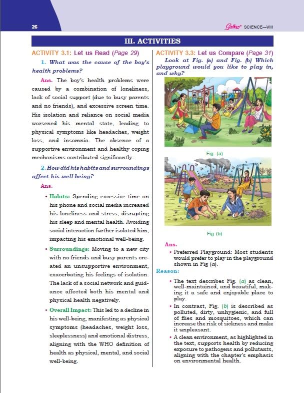 Golden Science Study Material Based on NEW NCERT Curiosity For Class 8 | For CBSE 2026 Exams | Activities with Answers | Solved NCERT Intext Questions | Solved Curiosity Alive Exercises | Mind Map | Sample Question Papers | Exam Oriented Questions | Objec