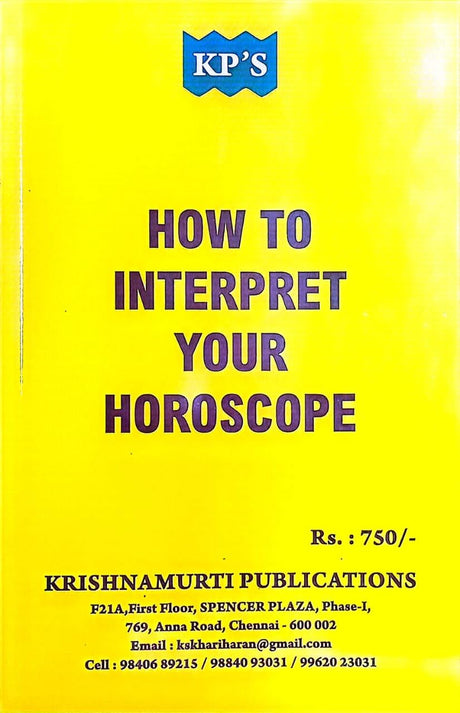 How to Interpret Your Horoscope [English] By K.Hariharan - Retail Maharaj