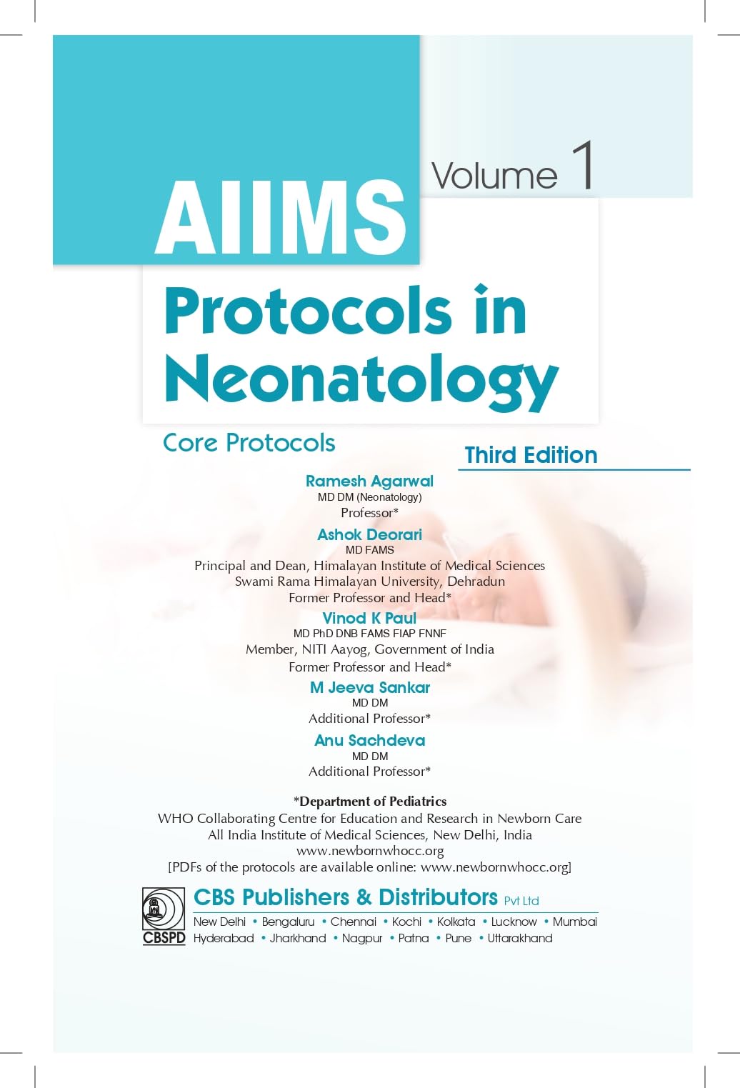 Aiims Protocols In Neonatology Core Protocols 2 Vol Set 3Ed (Pb 2025): 1,2
