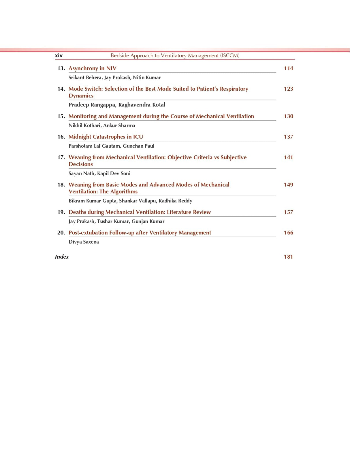 Bedside Approach to Ventilatory Management