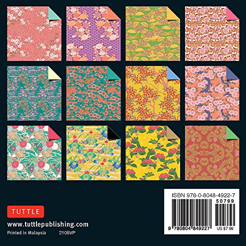 Origami Paper 300 Sheets Japanese Washi Patterns 4" (10 CM): Tuttle Origami Paper: High-Quality Origami Sheets Printed with 12 Different Designs - Retail Maharaj