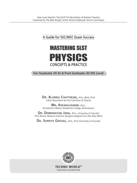 SLST Physics ( Mastering SLST Physics) Concepts & Practice 2025 for SSC/MSC Exam - Retail Maharaj