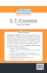S.T. COLERIDGE Selected Poems A Critical Evaluation - Dr. S. Sen For B.A. Hons. & M.A. English