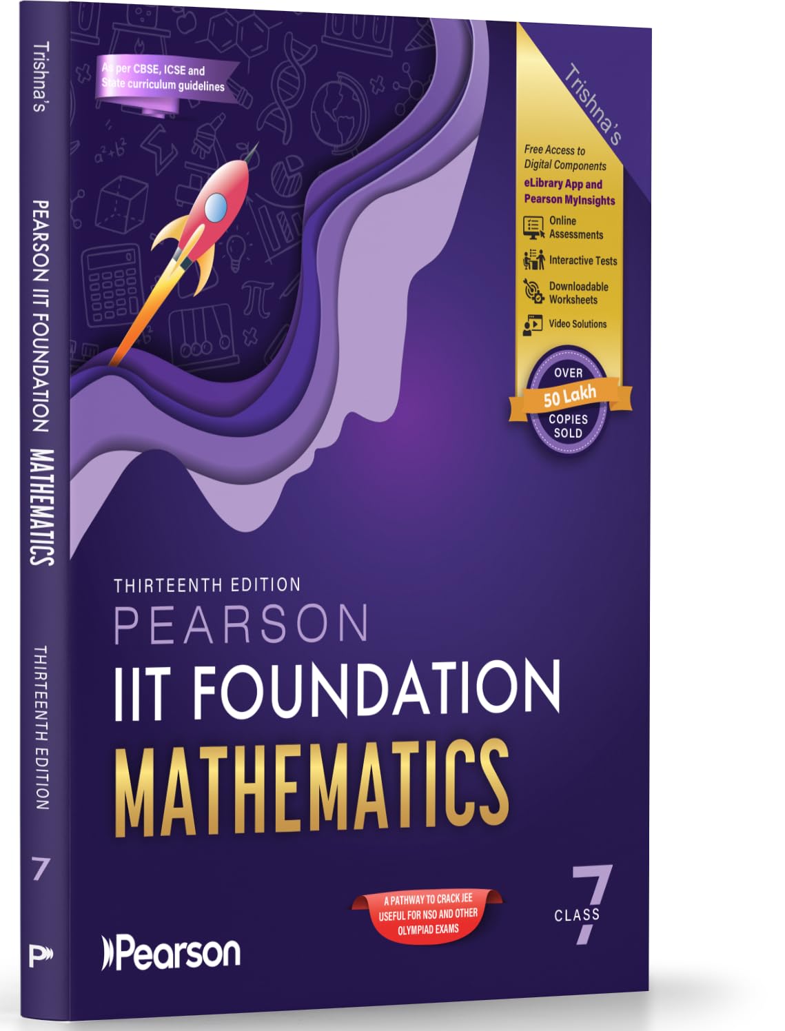Pearson'26 IIT Foundation Class 7 Math | For JEE, NSO & Olympiad Exams | 9789371362535