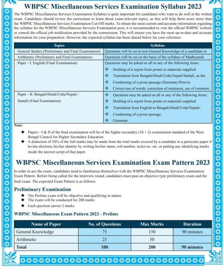Masterstroke PSC Miscellaneous Prelims Practice Book (Bengali Version) - Retail Maharaj